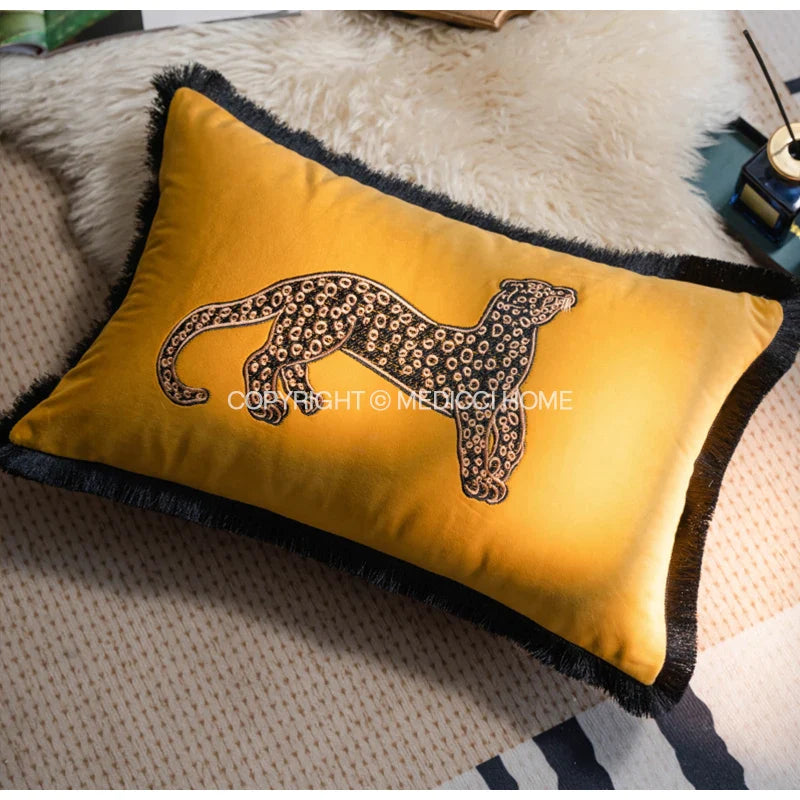 Afralia™ Moroccan Night Embroidered Outdoor Pillow Case for Elegant Spaces