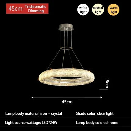 Afralia™ Elegant Chrome Crystal Chandelier for Dining Room Living Room Bedroom Hallway