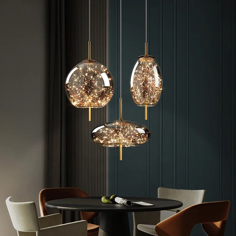 Nordic Starlight Pendant Lights by Afralia™ - Modern Loft Chandeliers for Indoor Lighting