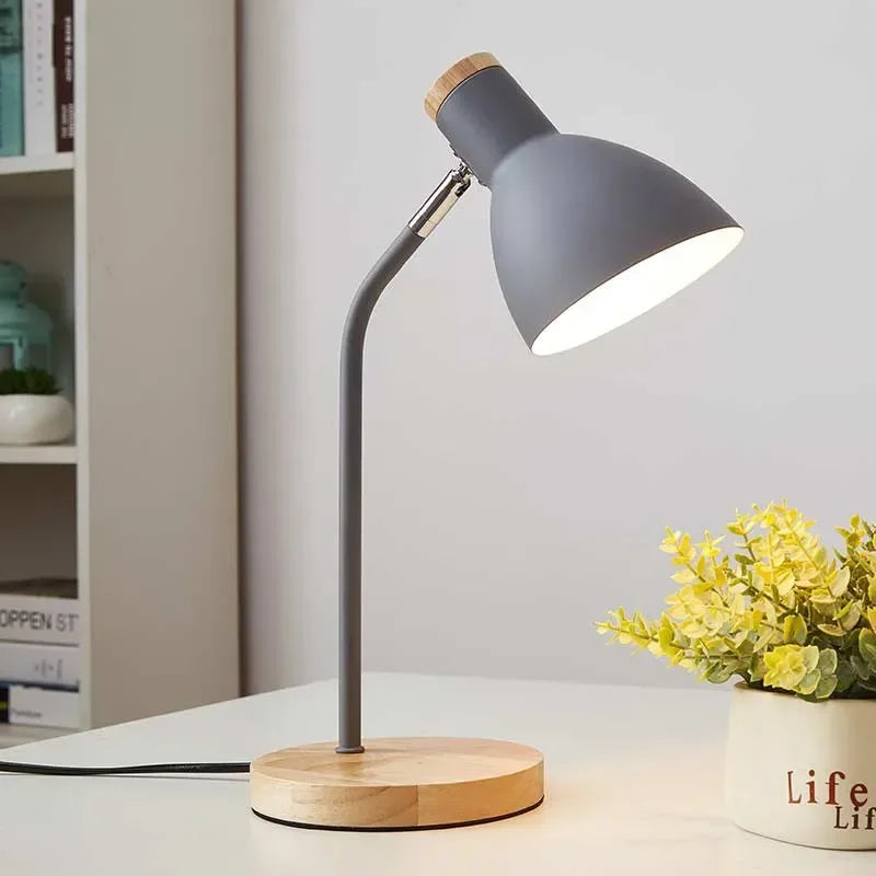 Afralia™ Nordic Desk Lamp - Creative Wood Table Lamp for Bedroom and Study