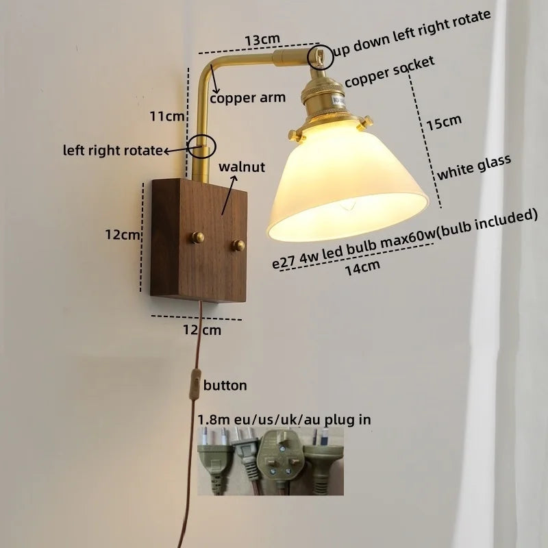 Afralia™ Nordic LED Glass Wall Lamps for Bathroom Living Room Bedroom Stair Light Fixtures