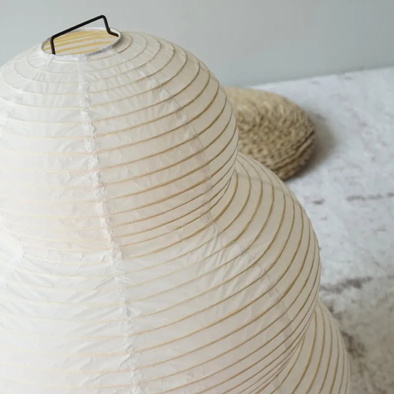 Afralia™ Noguchi Style White Rice Paper Table Lamp for Bedroom Living Room Study