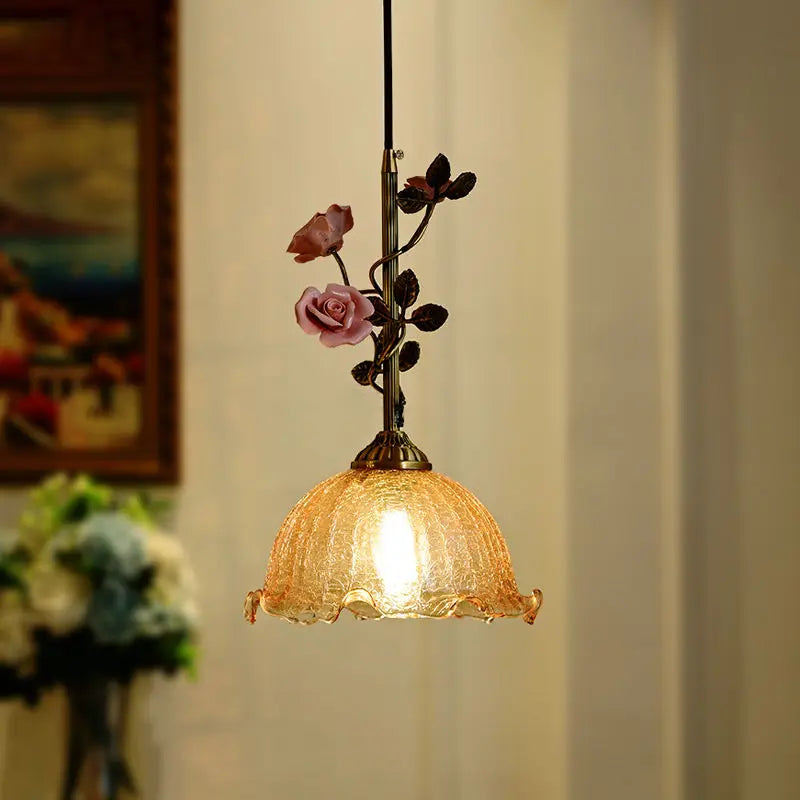 Afralia™ French Rose Copper Chandeliers: Elegant Vintage Pendant Lights for Home Decor