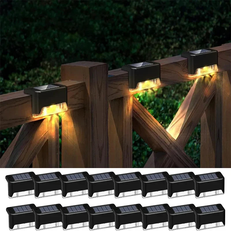 Afralia™ Solar Deck Lights: 16-Pack Outdoor Waterproof LED Lights for Railing, Stairs, Fence.