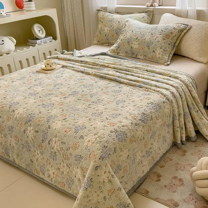 Afralia™ Cartoon Flannel Blanket: Cozy All-Season Sofa Cover & Bed Sheet