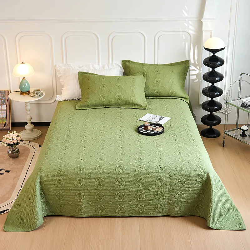 Afralia™ Cotton Quilted Embroidered Bedspread Set