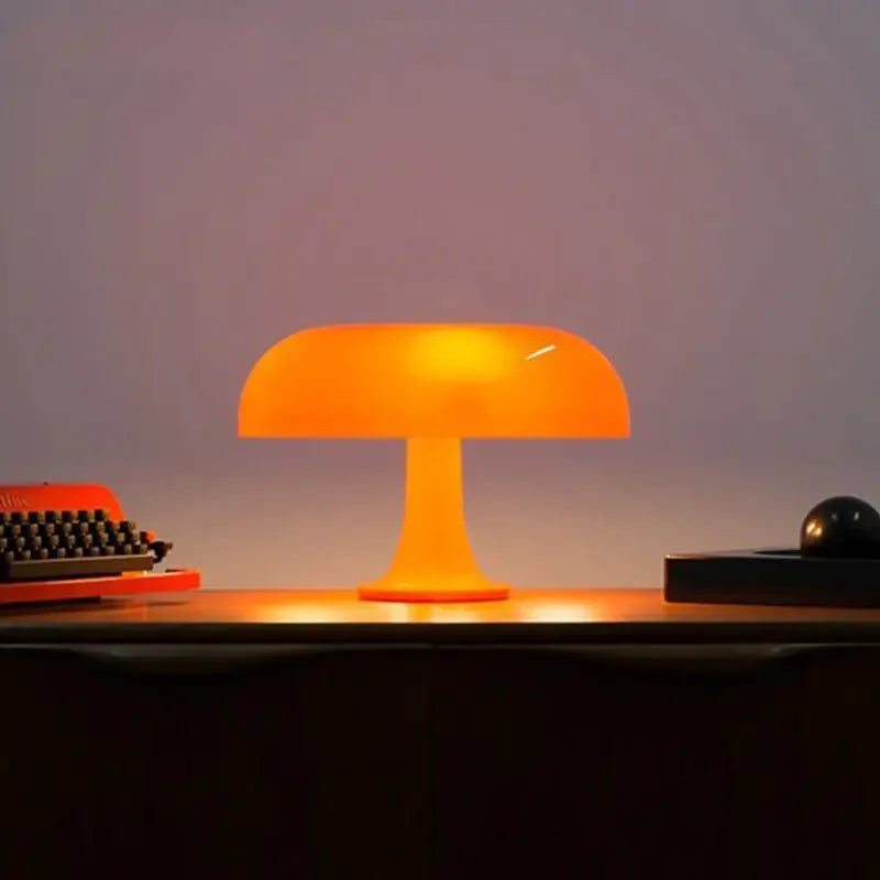 Afralia™ Bedhead Night Light Mushroom Desk Lamp by Italian Danish Designer