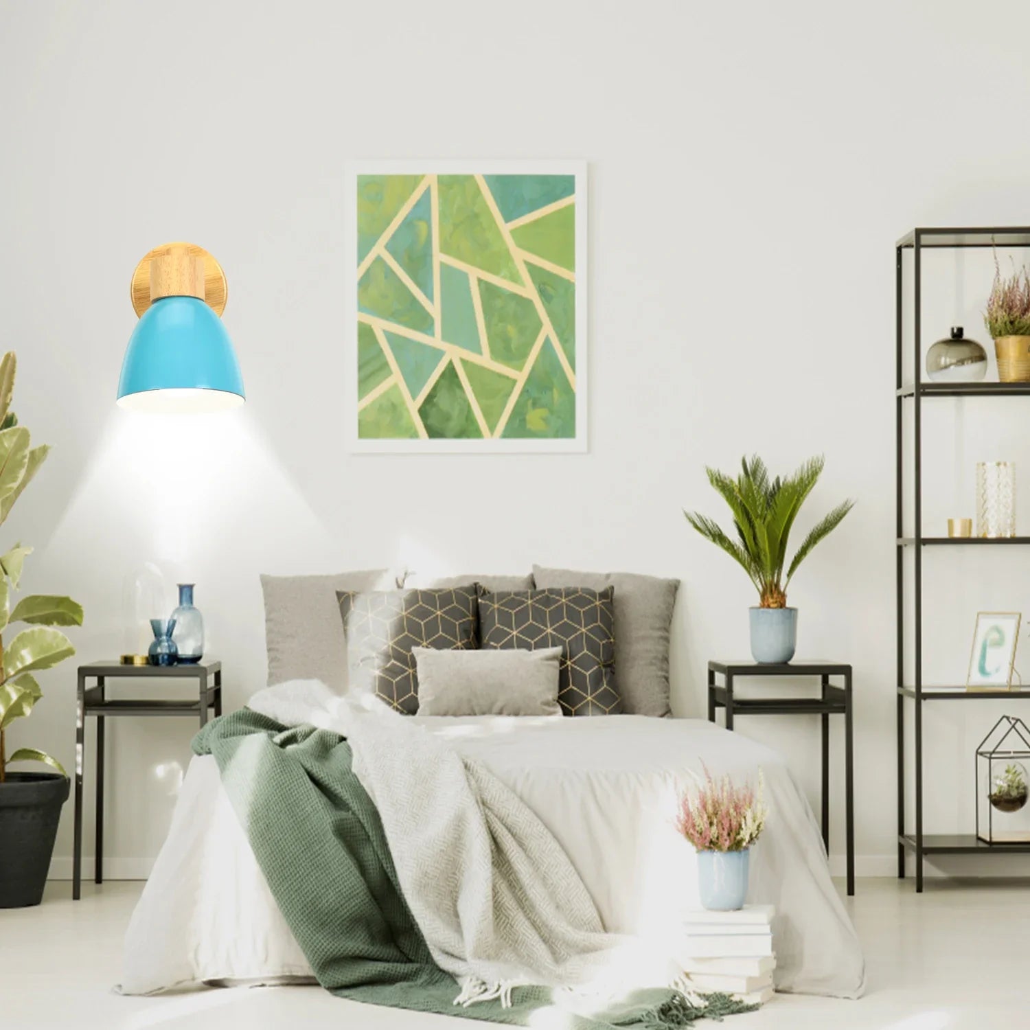 Afralia™ Nordic Wood LED Wall Lamp Modern Bedroom Living Room Sconce Lighting