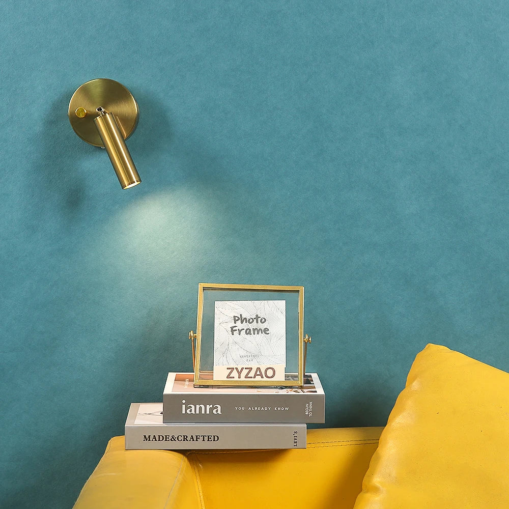 Afralia™ LED Wall Lamp: Modern Warm Light with Knob Switch for Living Room, Bedroom, Hotel
