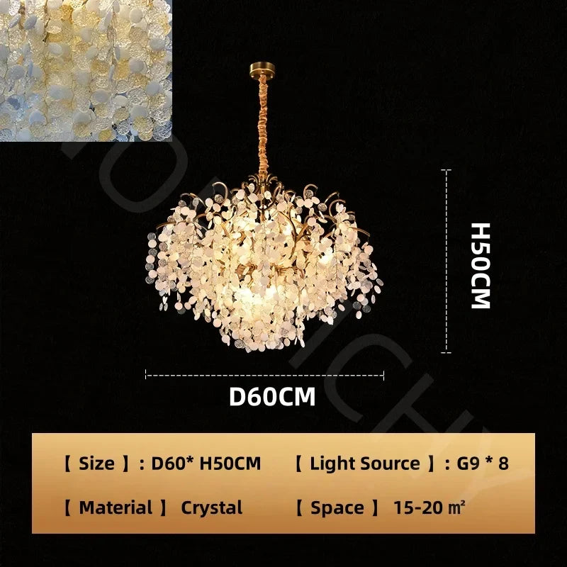 Afralia™ Crystal Branch Chandelier: Luxury Art Decor Lighting for Living Room, Bedroom, Dining Room