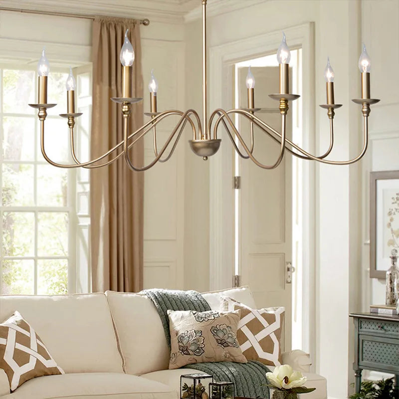 Afralia™ Modern Iron Chandelier for Living Room Kitchen Dining Bedroom Study in Luxurious Design