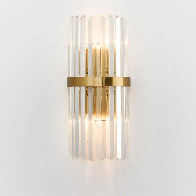 Afralia™ Crystal Gold LED Wall Lamp for Modern Nordic Living, Bedroom, and Bedside Lighting