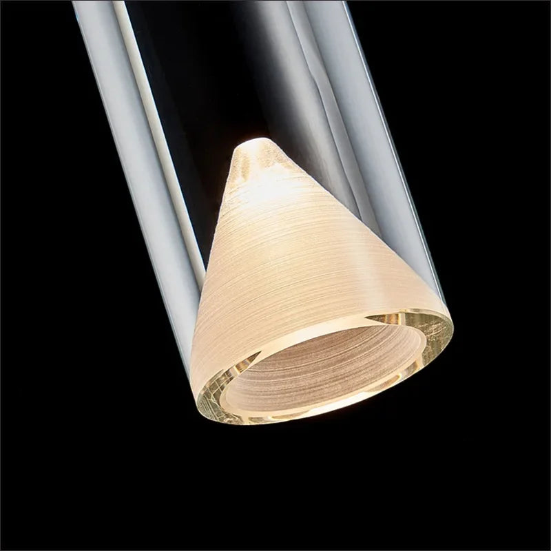 Afralia™ Clear Crystal Copper Pendant Light for Dining, Kitchen, Bedroom - Adjustable G4 Bulb