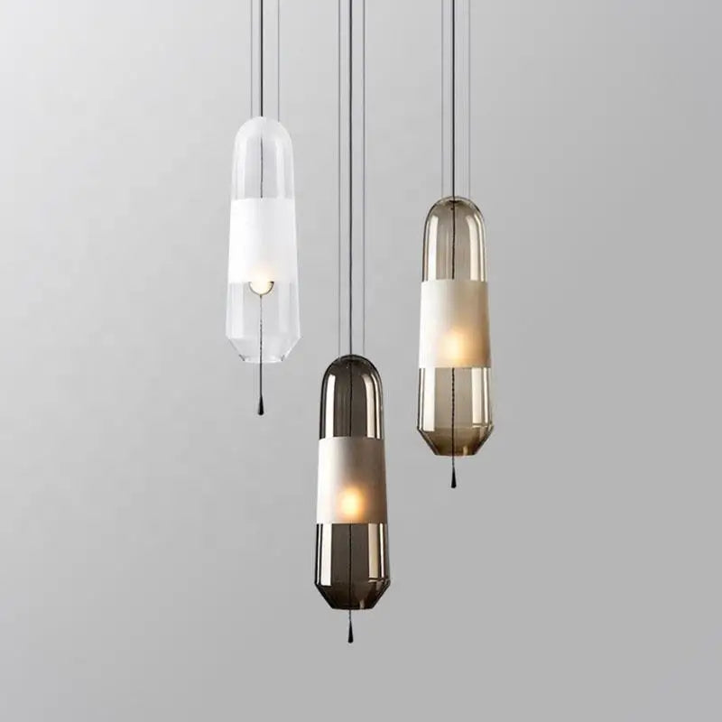 Afralia™ Modern Glass LED Pendant Lights for Dining Room Bedroom Kitchen.