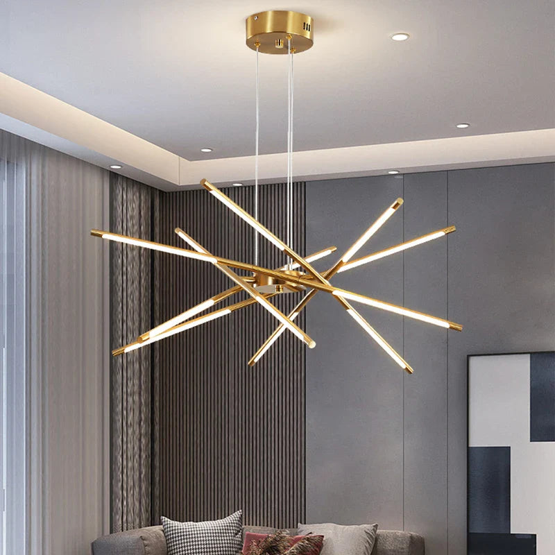 Afralia™ Remote Control LED Chandelier for Living Room, Bedroom, Kitchen - Modern Ceiling Pendant Light