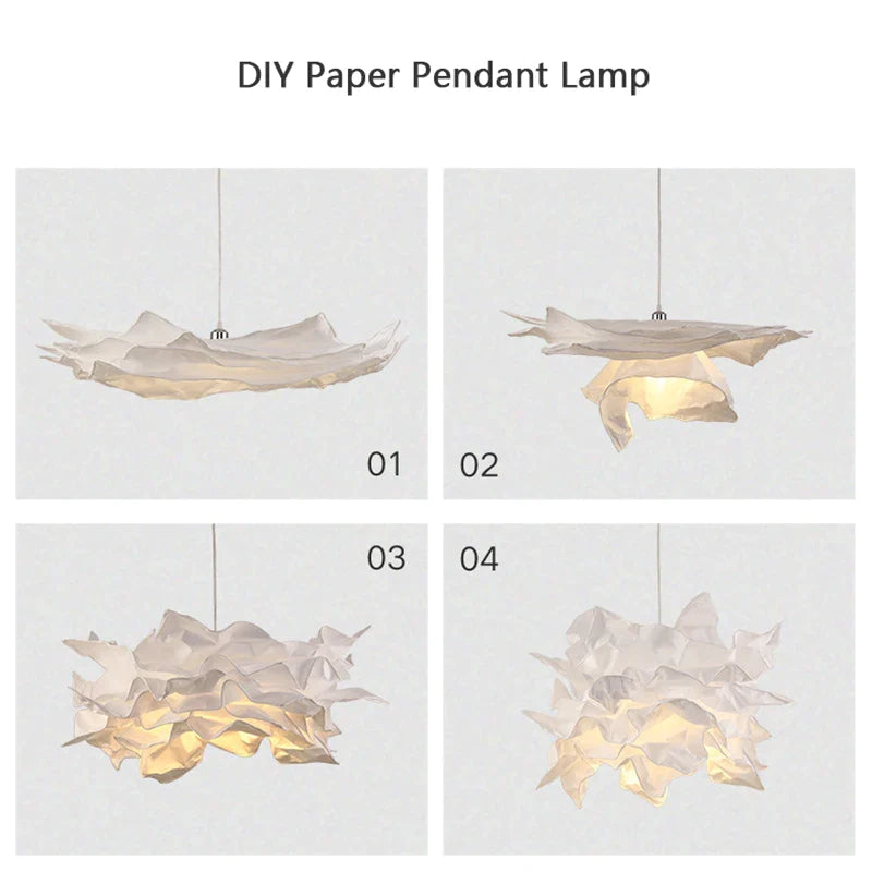 Afralia™ White Paper Pendant Lamp for Restaurant Cloth Shop E27 Ceiling Light