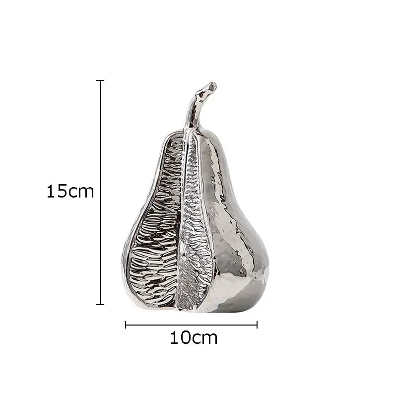 Afralia™ Ceramic Pear/Apple Sculpture | Modern Home Decor Ornaments