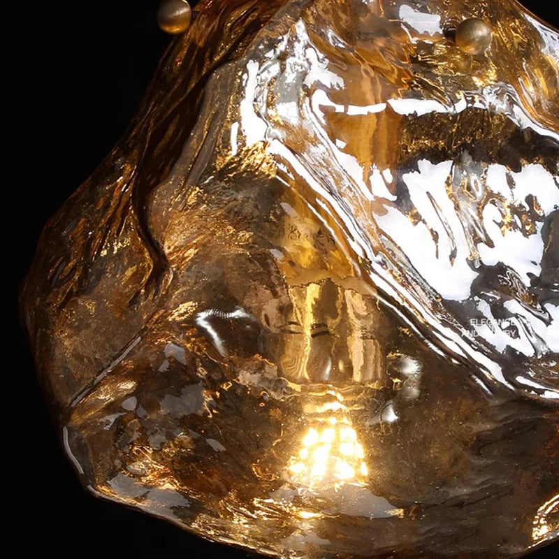 Afralia™ Glass LED Chandelier for Ceiling Suspension in Postmodern Style