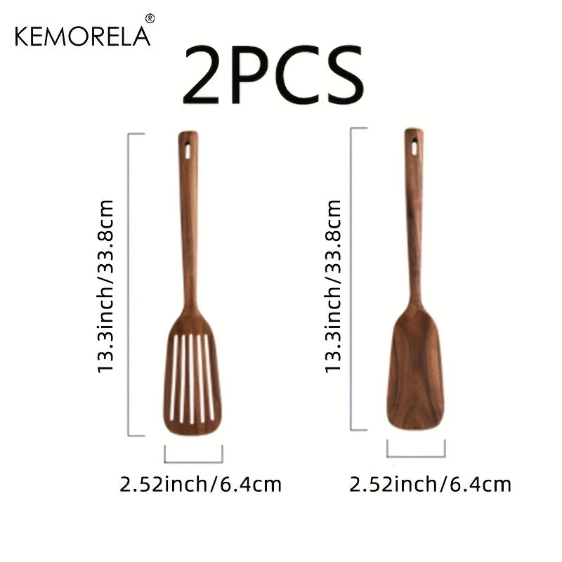 Afralia™ Wooden Japanese Spatula Cookware Set - 2PCS