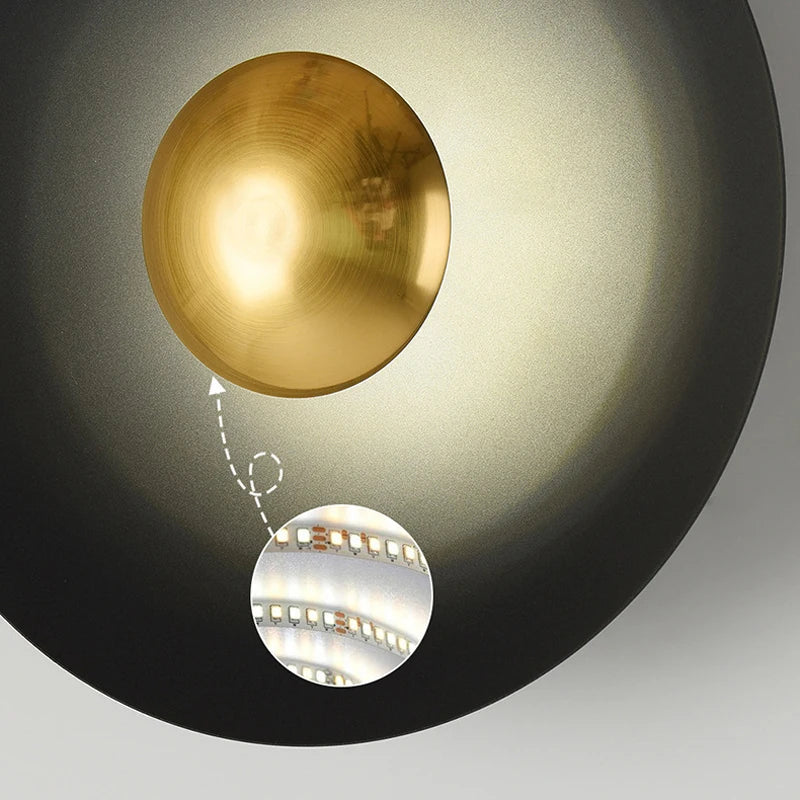 Afralia™ Golden Macaroon LED Wall Lamp for Bedroom & Living Room