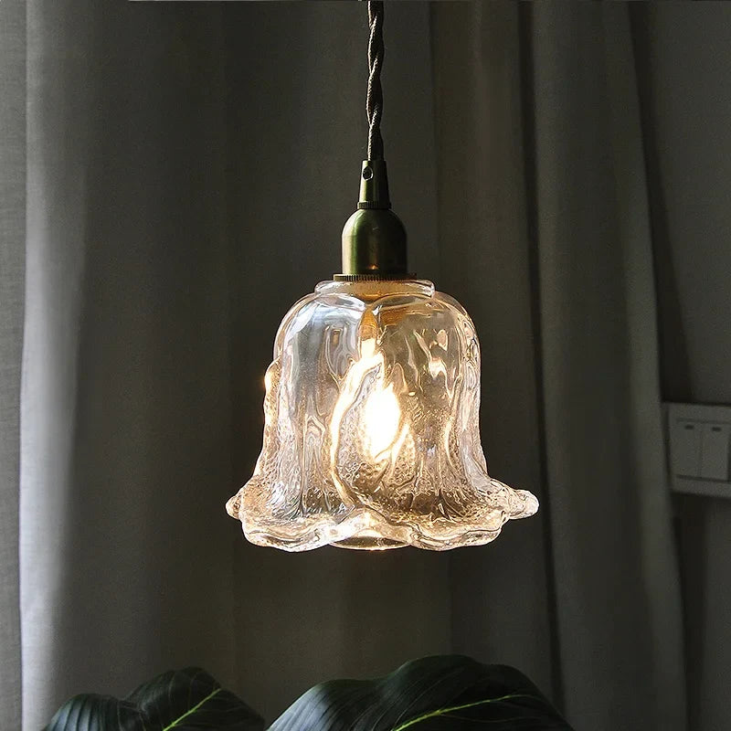 Afralia™ Copper Glass LED Pendant Lamp: Modern Nordic Kitchen Dining Room Lighting