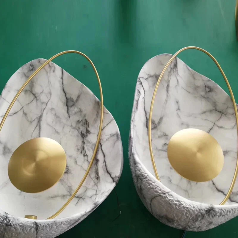 Afralia™ Copper Shell Wall Lamp: Modern LED Bathroom & Stairs Lights for Home