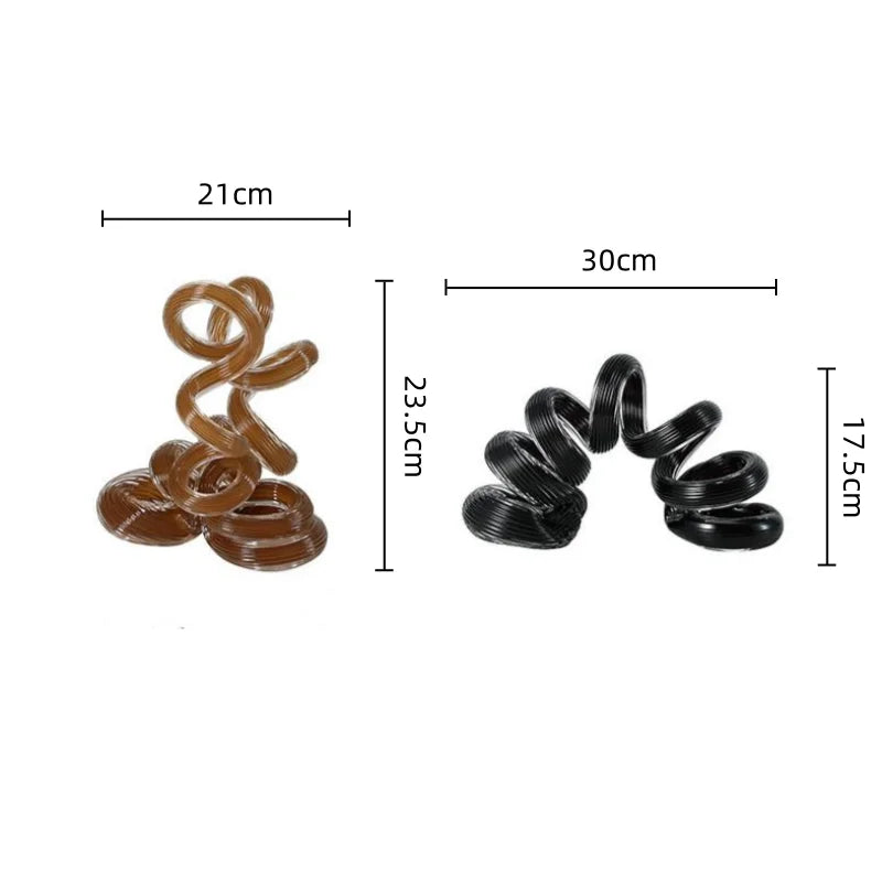 Afralia™ Spring Spiral Hollow Ring Ornament Statue for Home Decor & Handicrafts