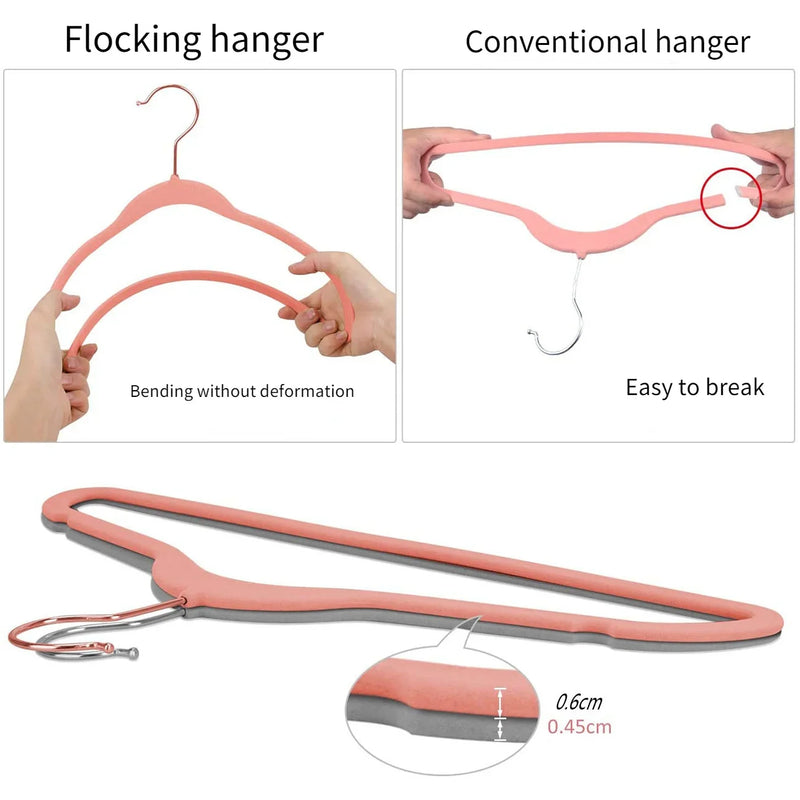 Afralia™ 45CM Flocking Hanger: Non-Slip Velvet Trousers Rack for Clothing Store