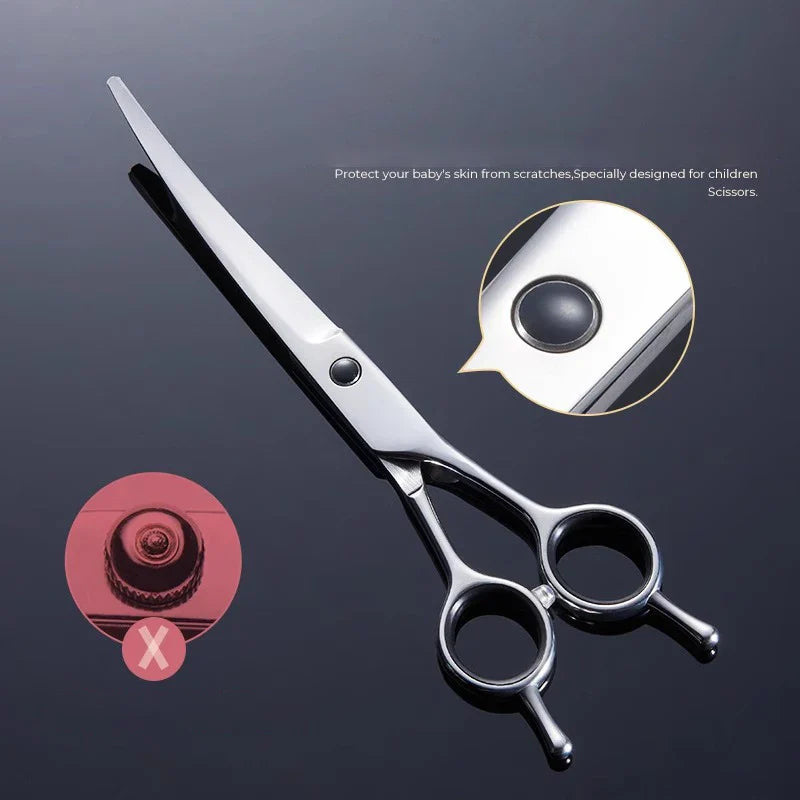 Afralia™ Pet Grooming Scissors Set - Professional Hair Trimming Tools for Dogs and Cats