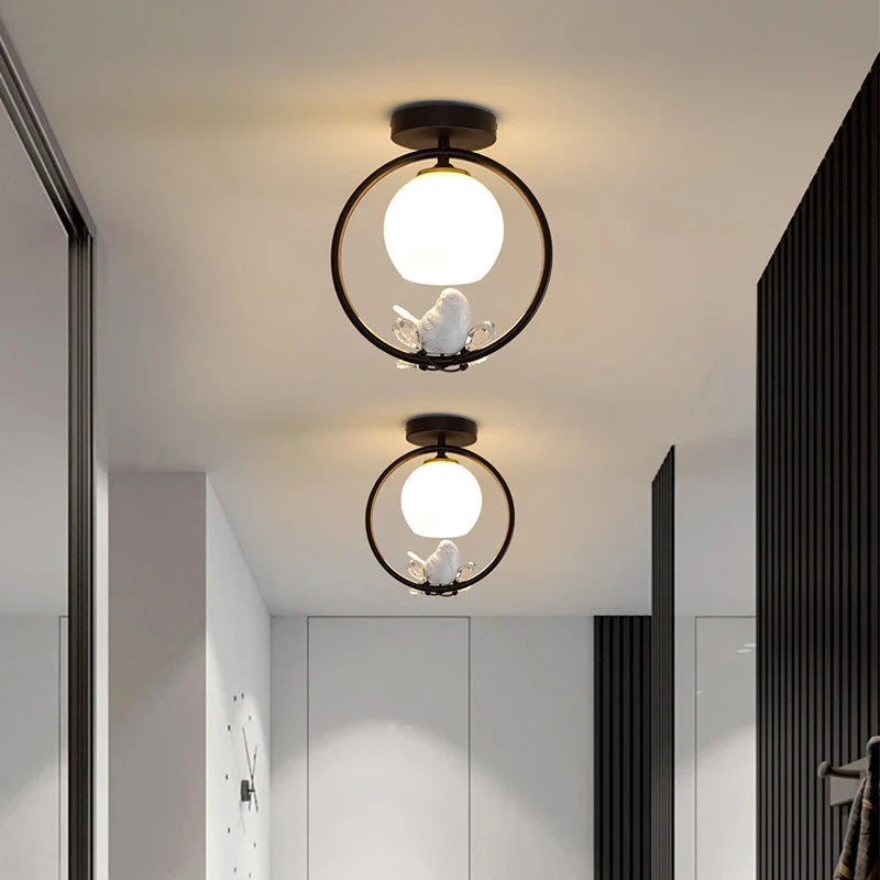 Afralia™ Nordic Bird Ceiling Light Fixture for Cloakroom Corridor Bar Balcony