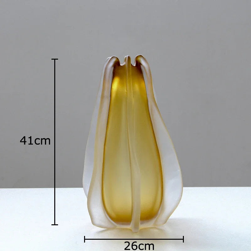 Afralia™ Carambola Glass Vase: Stylish Floral Table Decoration & Room Accent