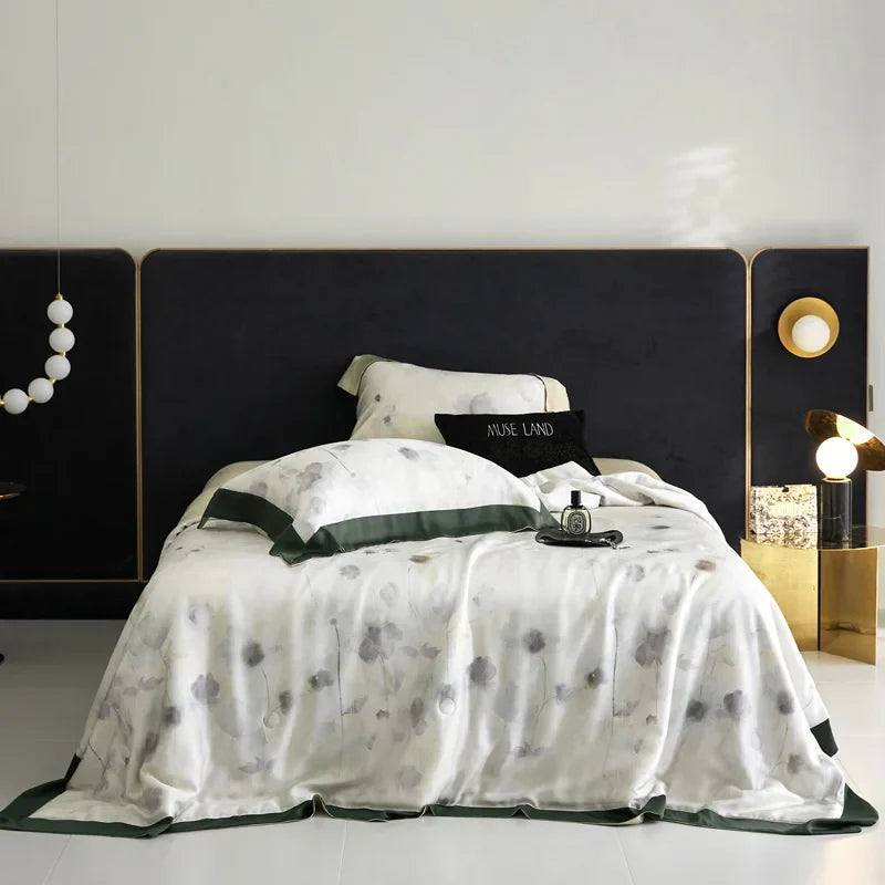 Afralia™ Floral Print Summer Quilt Bedding Set with Sheet & Pillowcases