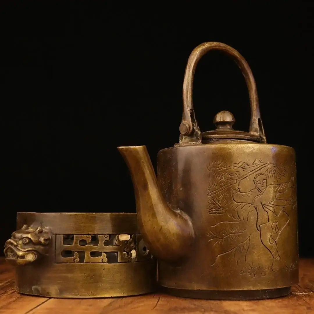 Afralia™ Antique Collection: Charcoal Fire Stoves, Warm Wine Pots, Copper Teapots & Home Decor