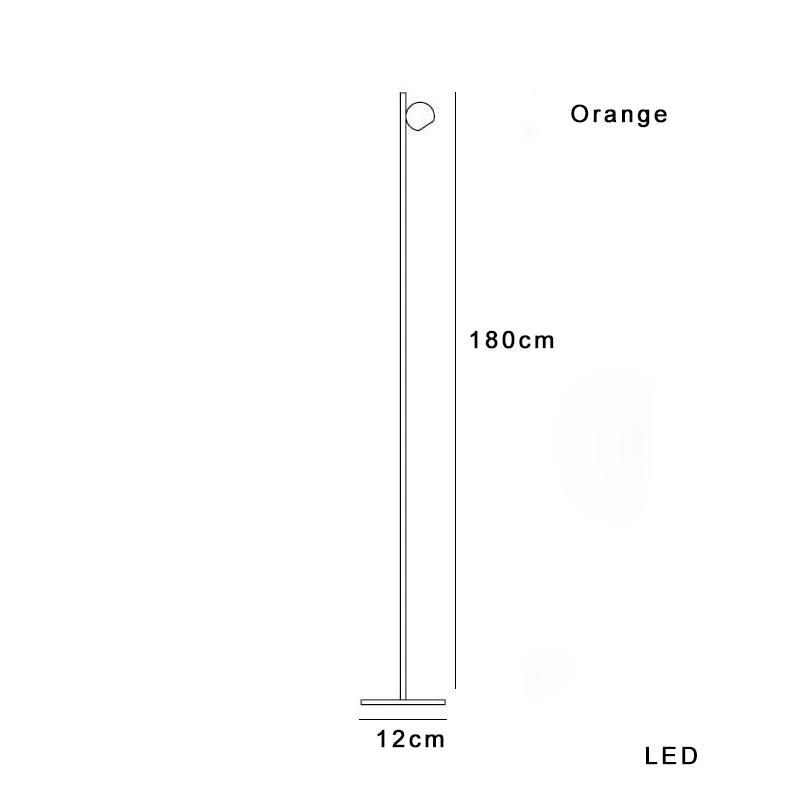 Afralia™ Nordic Table Lamp Orange Black Desk Light LED Dimmable Nightstand Fixture