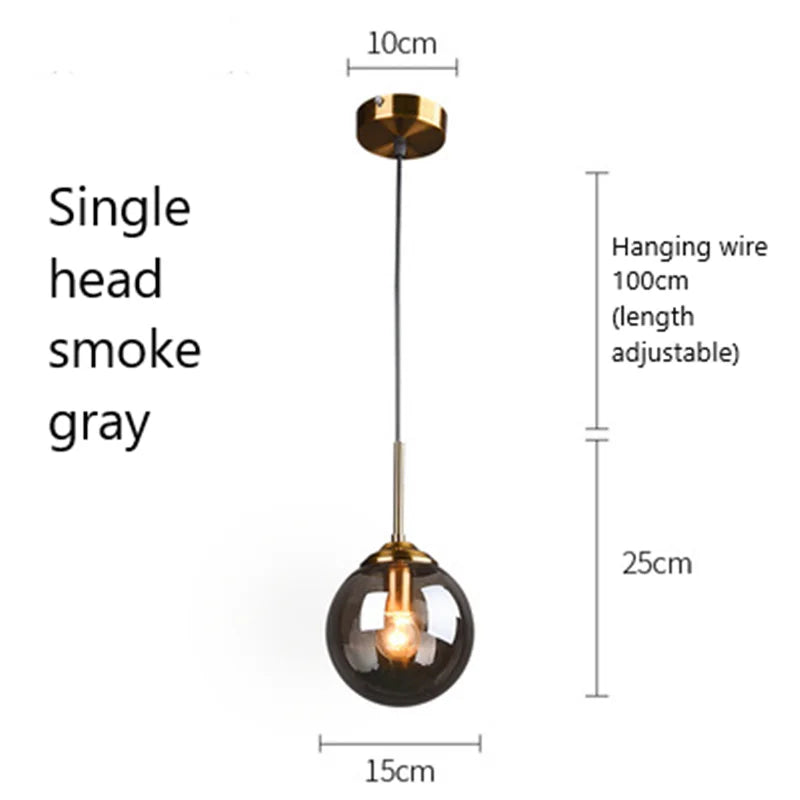 Afralia™ Glass Pendant Lights: Nordic LED Hanging Lamp for Kitchen, Dining Room, Bedroom.