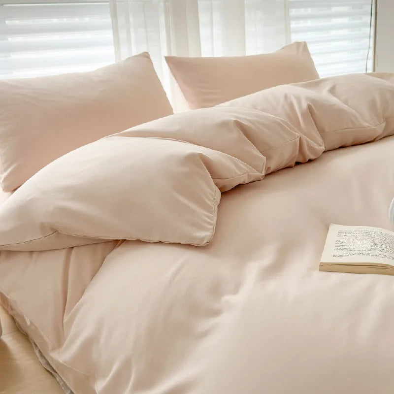 Afralia™ Soft Washed Quilt Cover Set, Bedsheet & Pillowcases for Summer Single/Double Bed