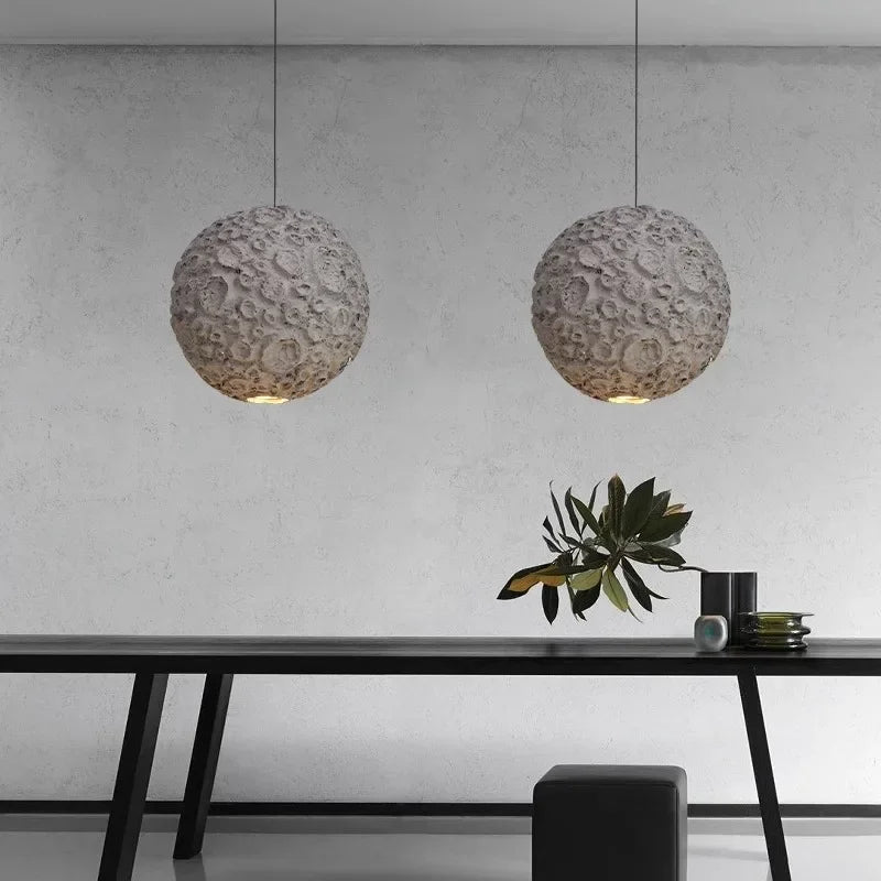 Afralia™ Wabi Sabi Grey Chandelier: Japanese Style Pendant Lamp for Living Room, Dining, or Store