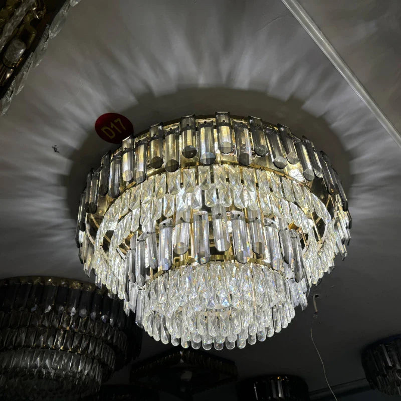 Afralia™ Gold Crystal Chandelier: Nordic Luxury Lighting for Living Room, Dining Room, Kitchen Island