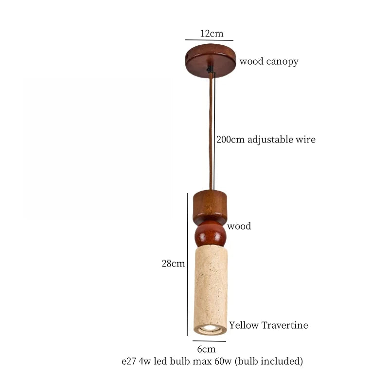Afralia™ Marble Wood LED Pendant Lamp Modern Interior Nordic Lighting Luminaria