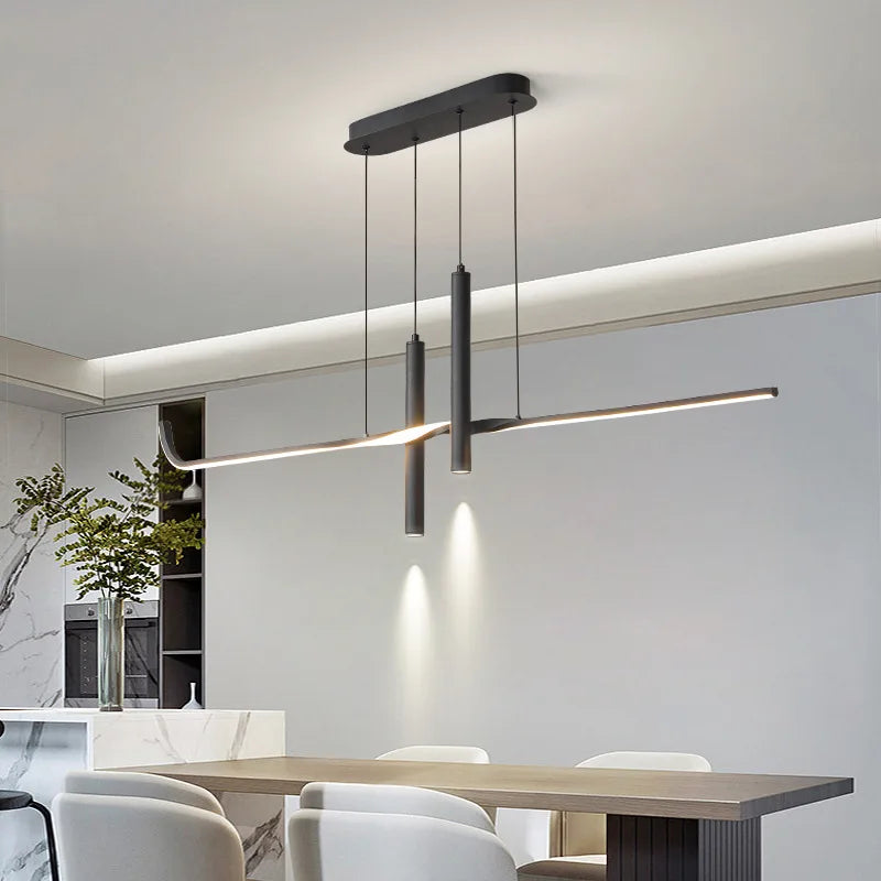 Afralia™ Modern LED Dining Room Chandelier for Minimalist Dining Tables and Bars