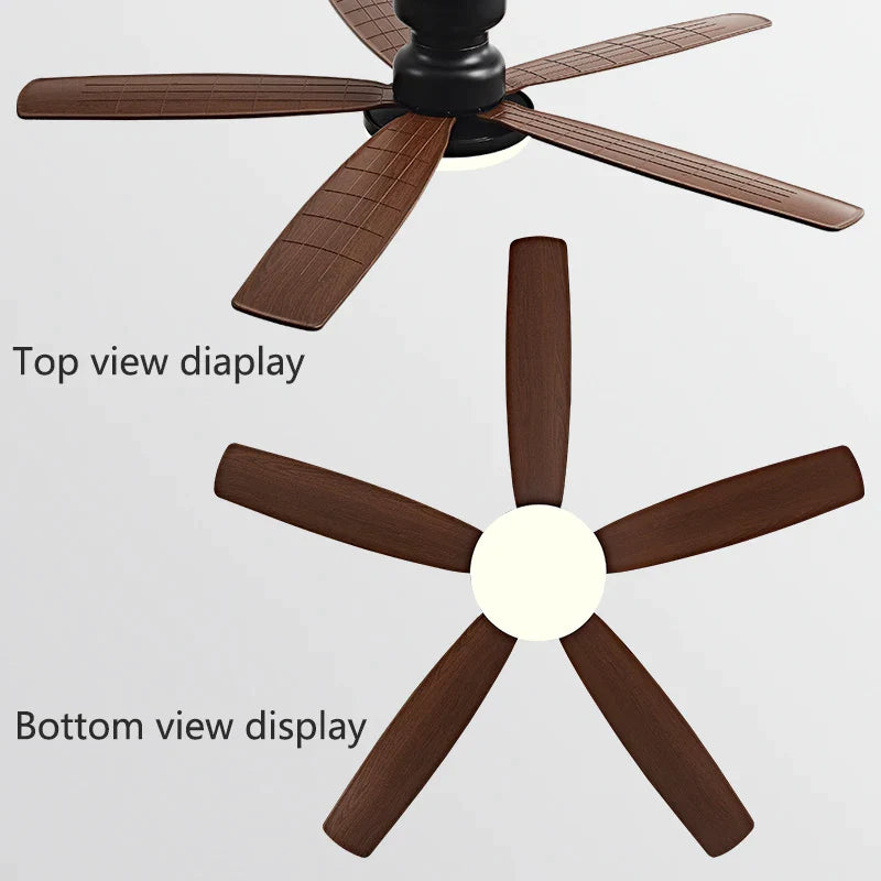 Afralia™ 72" Low Floor Fan Light Chandelier 2023 Living Room Ceiling Fan Strong Winds