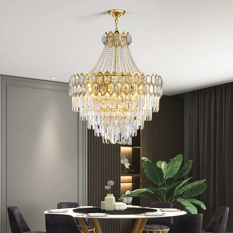 Afralia™ Deluxe Crystal LED Pendant Lamp - Elegant Home Decor Lighting