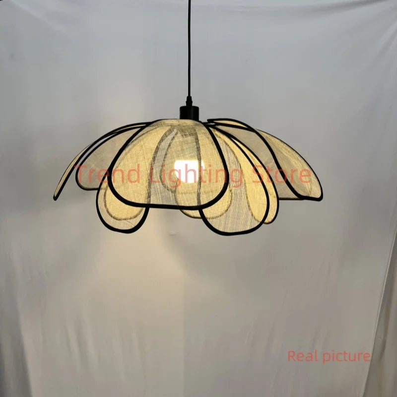 Afralia™ Modern Cloth Pendant Light for Dining Room, Bedroom, Parlor Décor - E27 Bulb Included