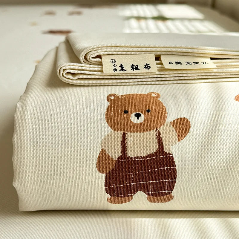 Afralia™ Cooling Cotton Flower Print Bed Cover Matress Protector