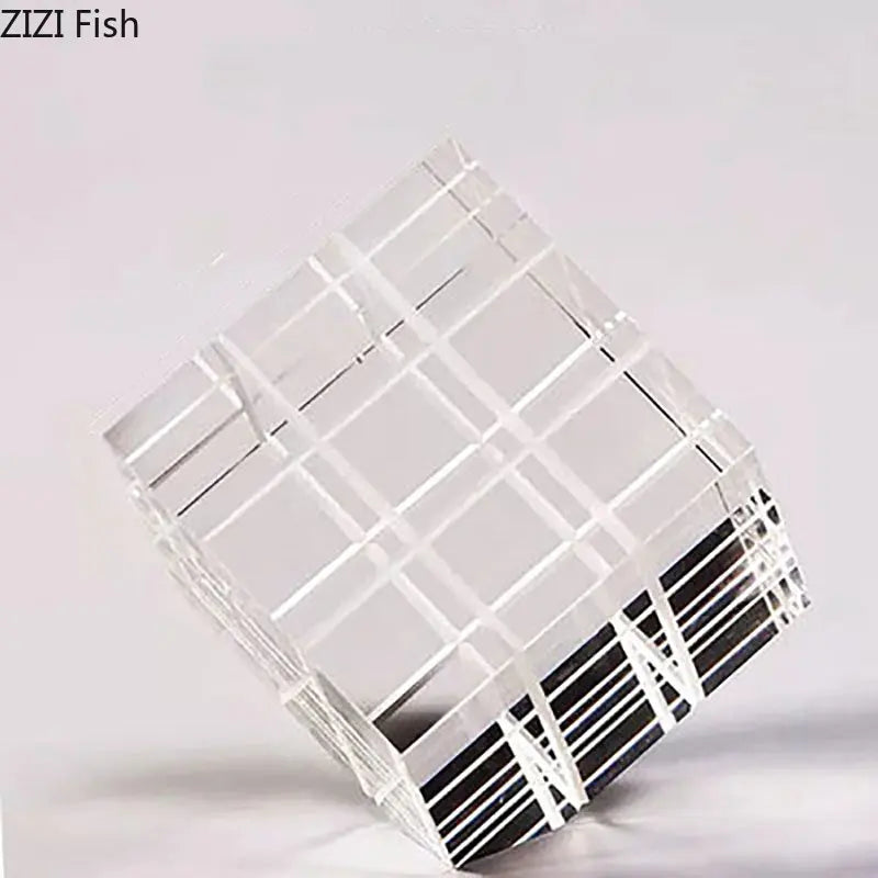 Afralia™ Crystal Magic Cube Desk Ornament Sculpture DecorationCrafts