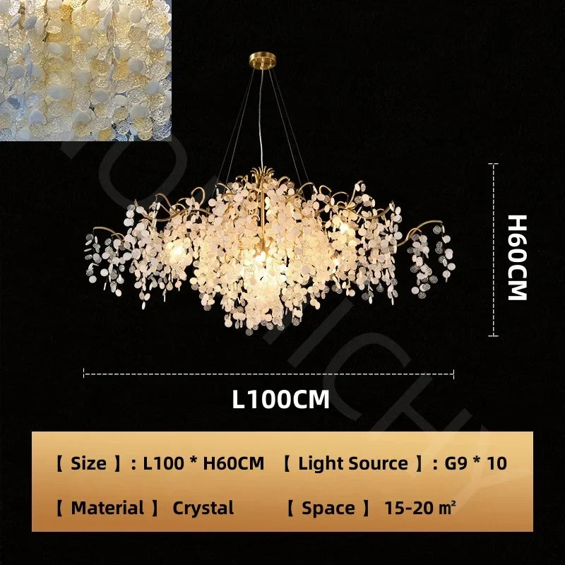 Afralia™ Crystal Branch Chandelier: Luxury Art Decor Lighting for Living Room, Bedroom, Dining Room