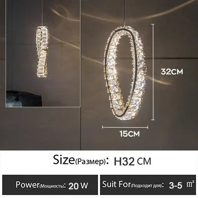 Afralia™ Crystal Pendant Chandelier: Elegant Ceiling Light for Bedroom Living Room Home Decor