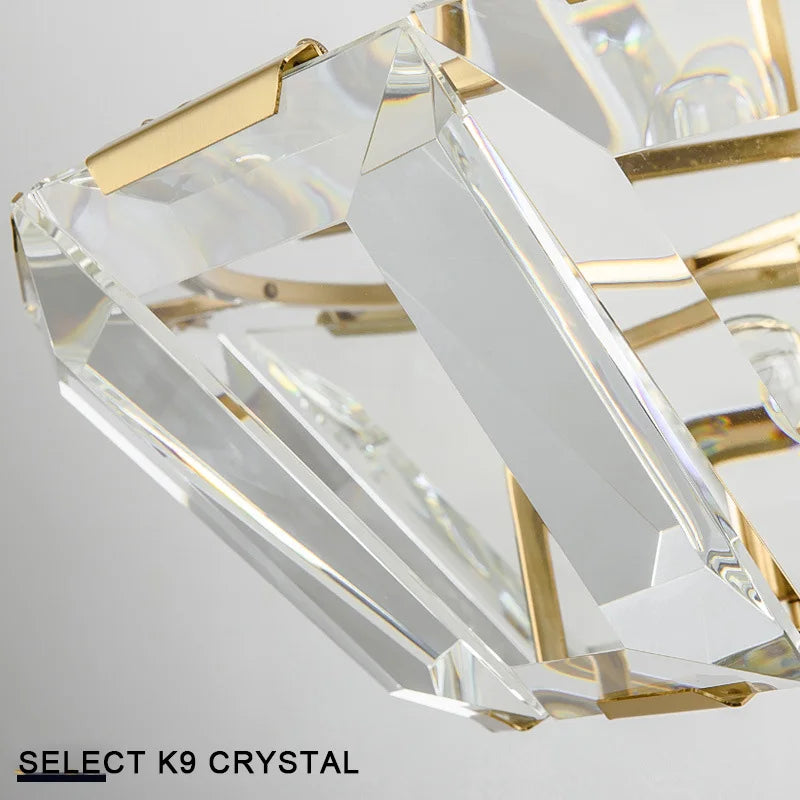 Afralia™ Black Crystal Pendant Chandelier for Home Decor Luxe Lighting