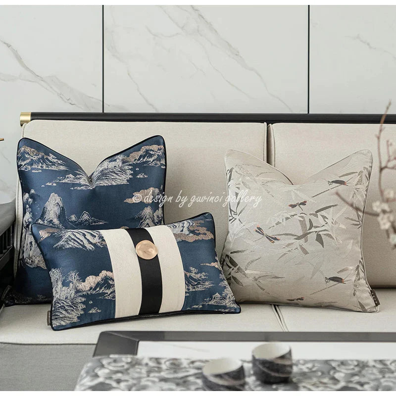 Afralia™ Dragonfly Insects Embroidery Cushion Cover - Quaint & Elegant Style Pillow Case