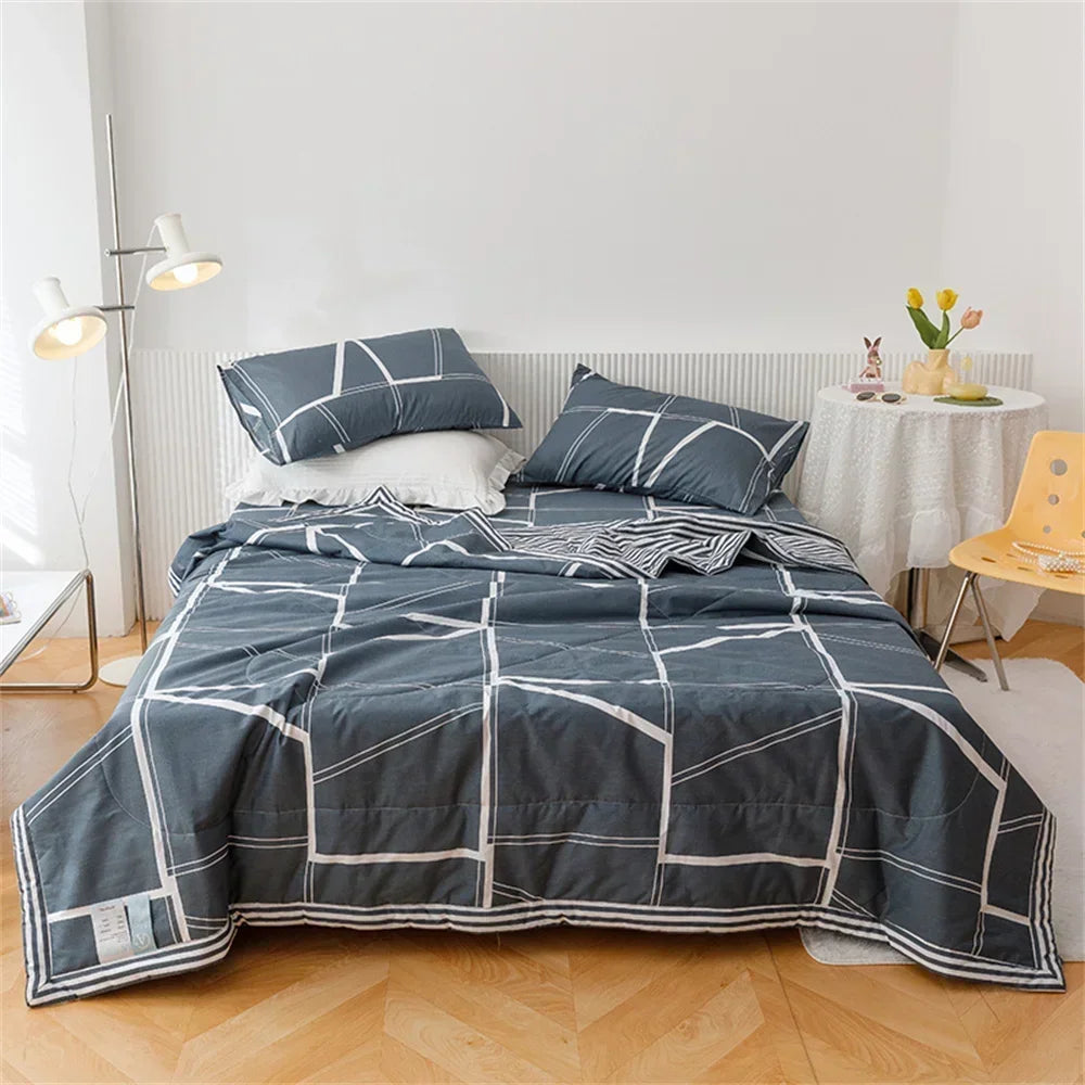 Afralia™ Summer Cotton Quilt Throws Blanket Twin Queen Size